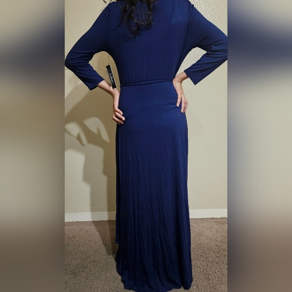 Lulu's Deep Blue Long Sleeve Dress - Picture 8 of 11